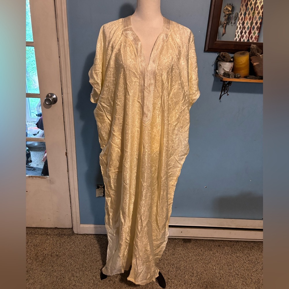 Vintage, Embroidered, Paisley, Kaftan